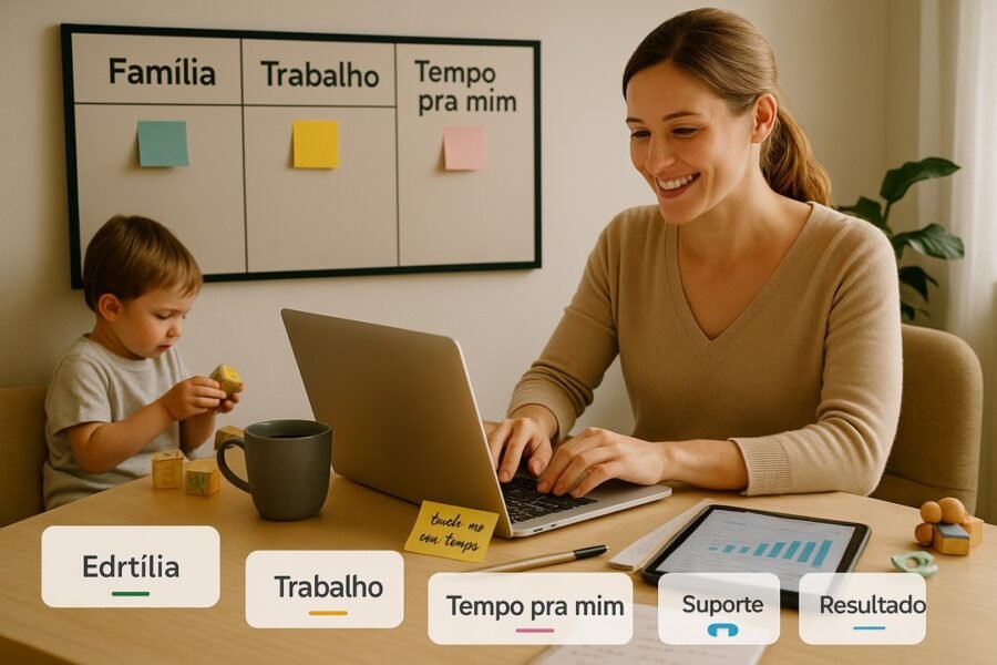 Rotina de Mãe Empreendedora: Como Administrar Filhos, Empresa e Saúde Mental